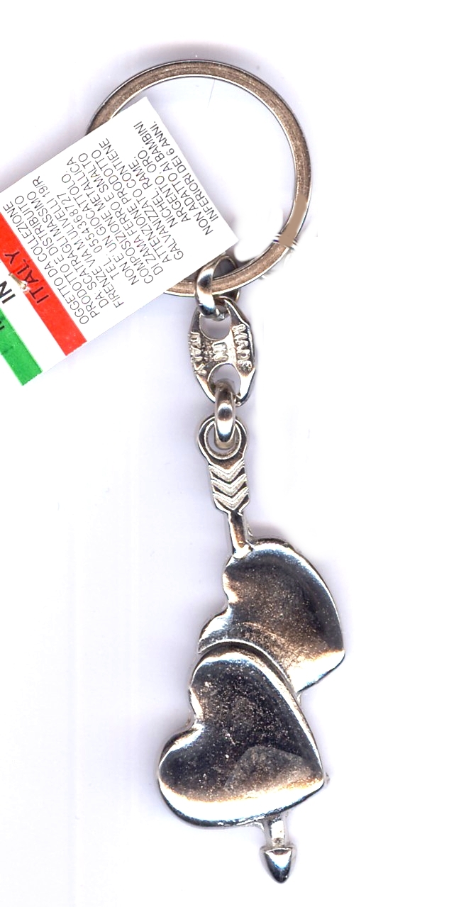 99-01-01-9903 Portachiavi Cuori Nikel Porta Fortuna